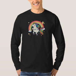 Unicorn On Skates Roller Derby T-shirt