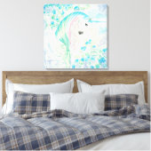 Unicorn onder de morning Glories Canvas Afdruk (Insitu (Slaapkamer))