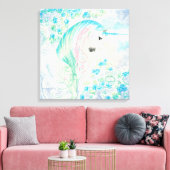 Unicorn onder de morning Glories Canvas Afdruk (Insitu (Woonkamer))