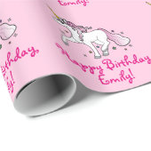 Unicorn onder de  naam Stars Birthday Cadeaupapier (Rol Hoek)