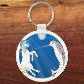 Unicorn ontmoet Narwhal Sleutelhanger (Voorkant)