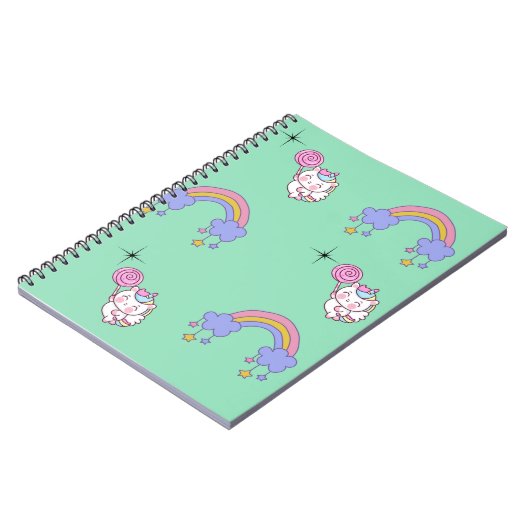 Unicorn ontwerp notitieboek voor kinderen (Linkerzijde)