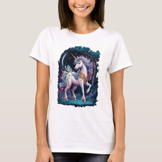 Unicorn-ontwerp T-shirt (Voorkant)