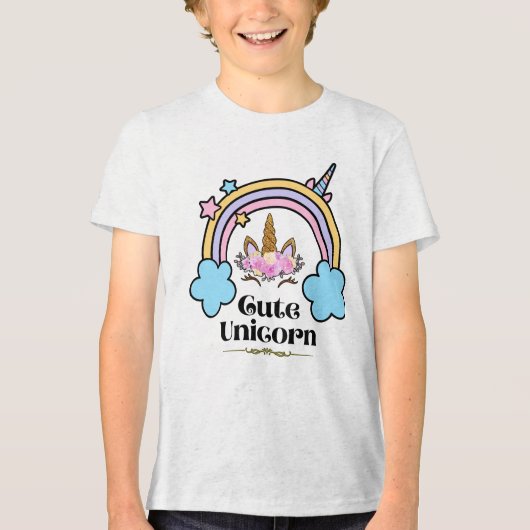 Unicorn ontwerp voor unicorn liefhebbers Tri-Blend shirt (Voorkant)