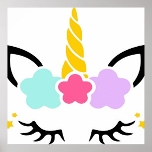 Unicorn oogwanden poster