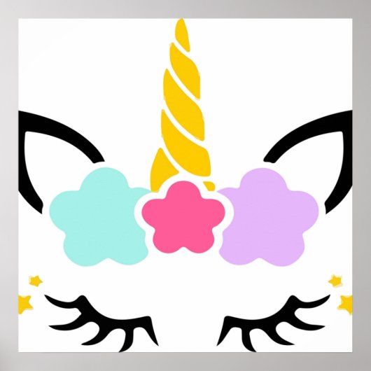 Unicorn oogwanden poster (Voorkant)