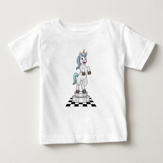 Unicorn op Chess als Chess-stukje Knight (Voorkant)