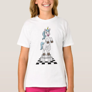 Unicorn op Chess als Chess-stukje Knight T-shirt