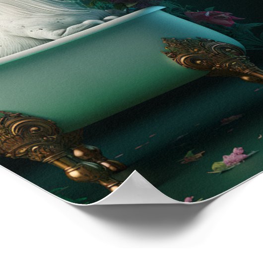 Unicorn op de Tub Poster (Hoek)