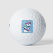 Unicorn op een scooter golfballen (Voorkant)