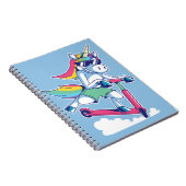 Unicorn op een scooter notitieboek (Rechterzijde)