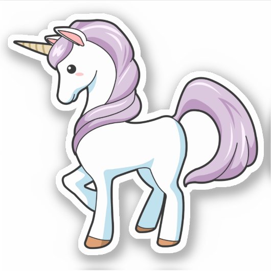 Unicorn op maat gesneden vinylSticker Sticker (Voorkant)