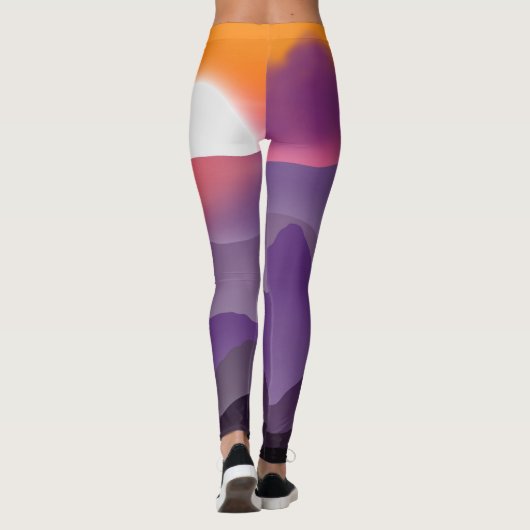 Unicorn op Mountain Range Leggings (Achterkant)