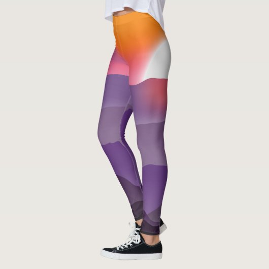 Unicorn op Mountain Range Leggings (Links)