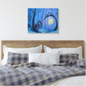 Unicorn op Premium Canvas Afdruk (Insitu (Slaapkamer))