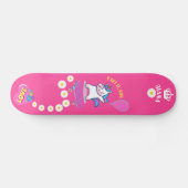 Unicorn op skateboard met persoonlijke onderschrif (Horizontaal)