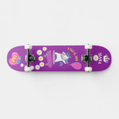 Unicorn op skateboard met persoonlijke onderschrif (Horizontaal)