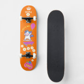Unicorn op skateboard met persoonlijke onderschrif (Voorkant)