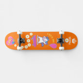 Unicorn op skateboard met persoonlijke onderschrif (Horizontaal)