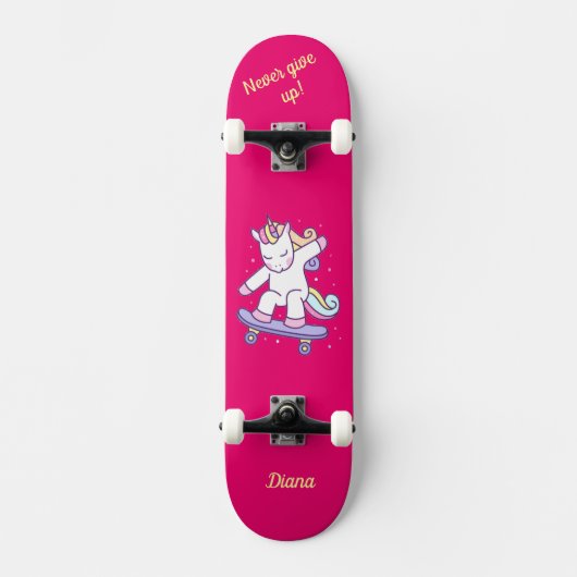 Unicorn op skateboard voor kinderen (Voorkant)