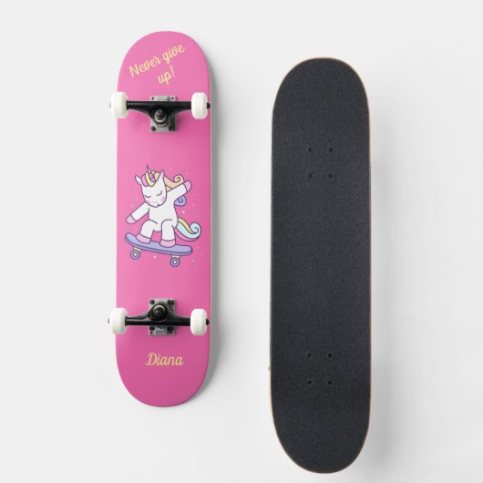 Unicorn op skateboard voor kinderen (Voorkant)