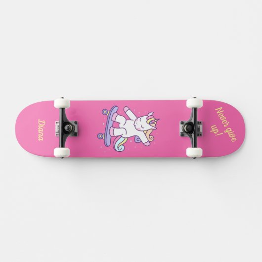Unicorn op skateboard voor kinderen (Horizontaal)