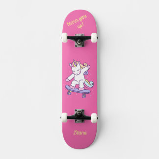 Unicorn op skateboard voor kinderen