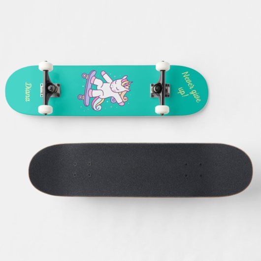 Unicorn op skateboard voor kinderen (Horizontaal)