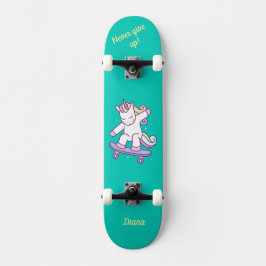 Unicorn op skateboard voor kinderen