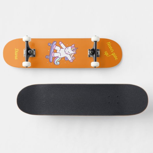 Unicorn op skateboard voor kinderen (Horizontaal)