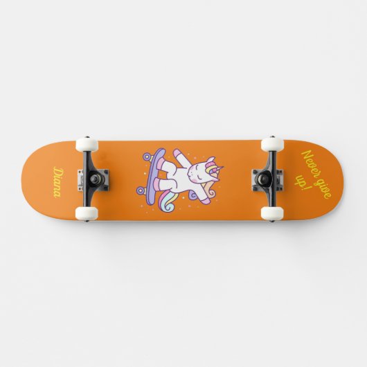 Unicorn op skateboard voor kinderen (Horizontaal)