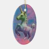 Unicorn Ornament - Oval (Cupcake Pink) (Rechts)