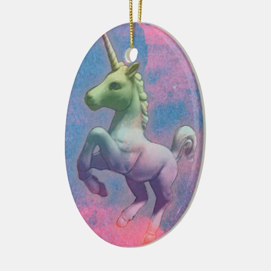 Unicorn Ornament - Oval (Cupcake Pink) (Links)