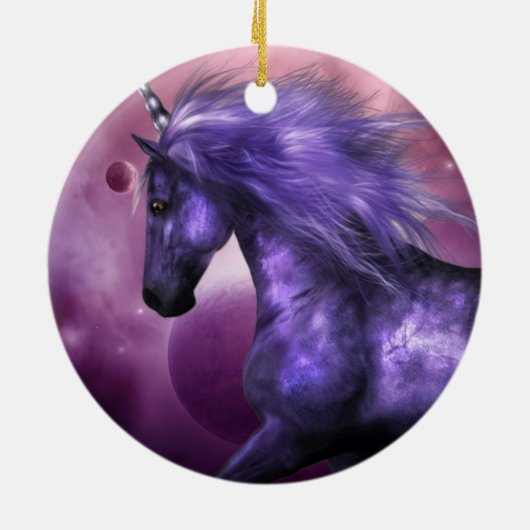 Unicorn Ornaments Keramisch Ornament (Achterkant)
