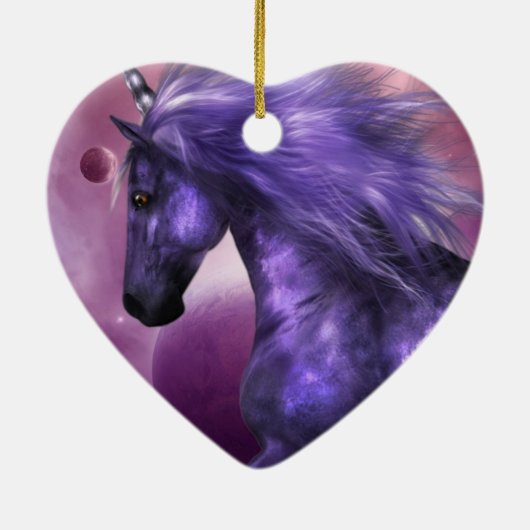 Unicorn Ornaments Keramisch Ornament (Achterkant)