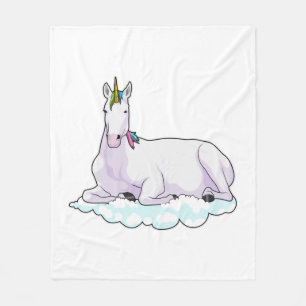 Unicorn over cloud fleece deken