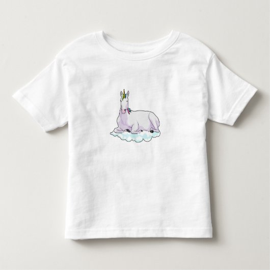 Unicorn over cloud kinder shirts (Voorkant)
