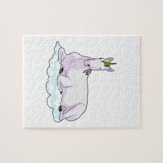 Unicorn over cloud legpuzzel (Horizontaal)