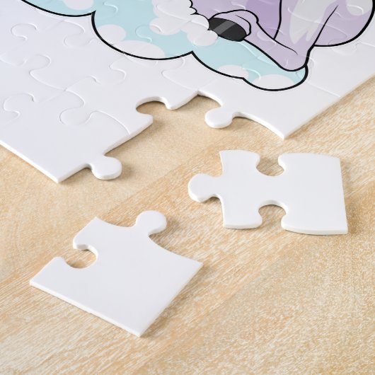 Unicorn over cloud legpuzzel (Zijkant)