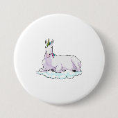 Unicorn over cloud ronde button 7,6 cm (Voorkant)