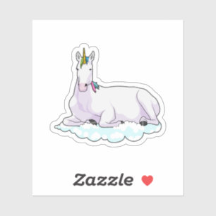 Unicorn over cloud sticker