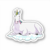 Unicorn over cloud sticker (Voorkant)