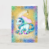 Unicorn over de gemene dag kaart (Voorkant)