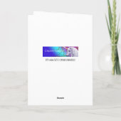 Unicorn over de zondag van de regenboog kaart (Achterkant)