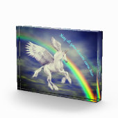 Unicorn over regenboogdromen Inspirerend Fotoblokken (Rechts)