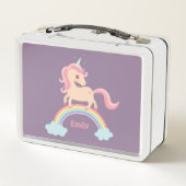 Unicorn over regenboogmeisjes gepersonaliseerd (Achterkant)