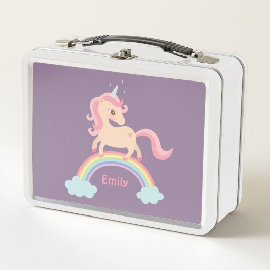 Unicorn over regenboogmeisjes gepersonaliseerd (Voorkant)