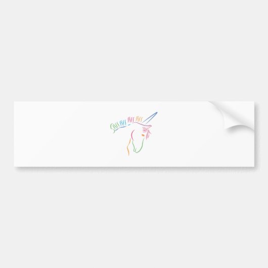 Unicorn-overzicht Bumpersticker (Voorkant)