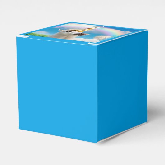 Unicorn-paard en regenboog bedankdoosjes (Voorkant Zijde)