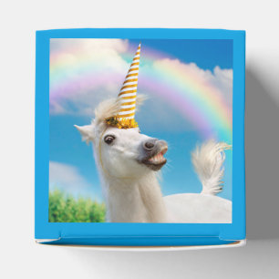 Unicorn-paard en regenboog bedankdoosjes